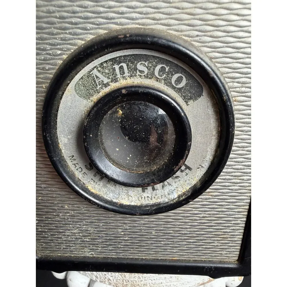 Vintage Ansco Shur-Flash Box Camera 120 Film Binghamton NY Decor Prop